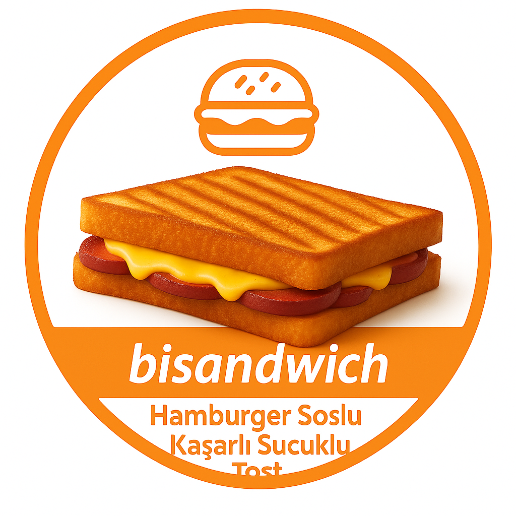 Bi Hamburger Soslu Kaşarlı Sucuklu Tost